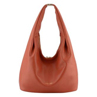 Pourchet Tassen, Dames, Oranje, ONE Size, Leer, Arche Crossbody Bag