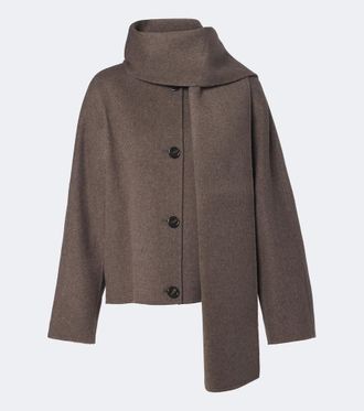 Max Mara Chaqueta de lana virgen con bufanda