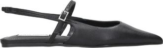 Steve Madden Leren ballerinas met wreef- en hielbandje - Dames - Ballerinas - Zwart - 35 1/2 EU - Leer - Schoenen