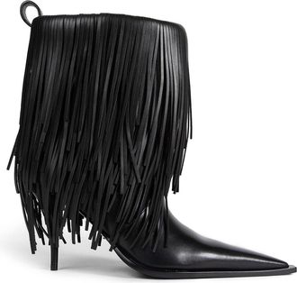 Balenciaga Avenue Fringe Ankle Boots