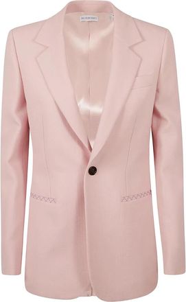 Burberry Blazer - Dames - Blazers - Roze - XS - Wol - Jassen