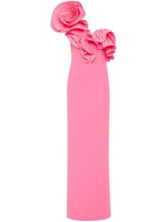 Rebecca Vallance Rosita gown - women - Polyester/Elastane - 14 - Pink