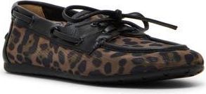 Steve Madden Sag Boat Shoe in Blk/leop at Nordstrom Rack, Size 8.5