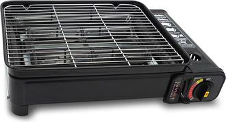 OEM Kit De Barbacoa Para Camping: Barbacoa Port&aacute;til Con Parrilla, Sart&eacute;n Para Parrilla Y Pinza Para Sart&eacute;n - Hornilla Port&aacute;til Para Camping