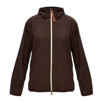 Moncler Rain Jackets, female, Brown, Size: M Fegeos Jacket