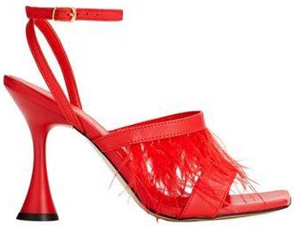 8 by YOOX LEATHER PADDED SOLE HEELED SANDAL