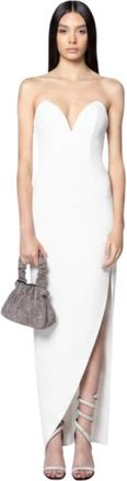 Twentyfourhaitch Nieuwe Saint Tropez Midi Jurk - Dames - Avondkleed - Wit - 2XL - Kleedjes