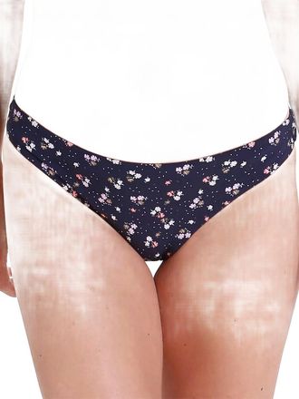 Seafolly Remix Ruched Side Retro Bikini Bottom In Indigo