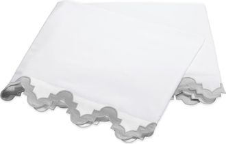 Matouk Aziza Flat Sheet in Silver at Nordstrom, Size Full