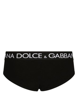 Dolce & Gabbana Slip con logo (2 pezzi) - Nero