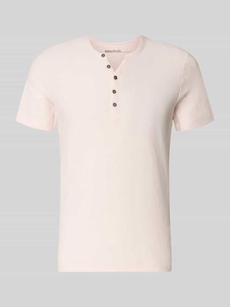 Mc Neal T-Shirt mit V-Ausschnitt und Knopfleiste in Hellrosa, Gr&ouml;&szlig;e XXXL