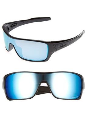 Oakley Turbine Rotor 68mm Polarized Sunglasses in Black/blue at Nordstrom