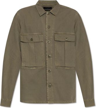 AllSaints Hombre, Camisas, Verde, Talla: M