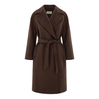 Max Mara Abrigo con cintur&oacute;n Resina - Coats - Mujer - Marr&oacute;n - 3XS