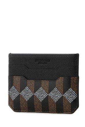 Au D&eacute;part Womens Printed Leather Card Holder Noirmarine Exterior: Portafogli