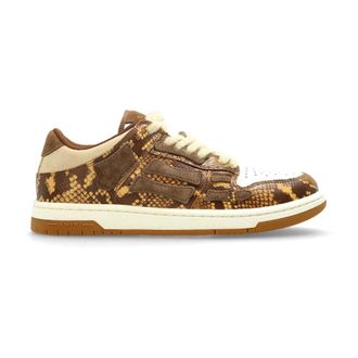 Amiri Schoenen, Dames, Bruin, 39 EU, Leer, Skel Top Lage Sneakers