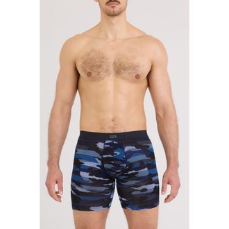 Saxx Vibe Xtra Boxer Briefs in Cloudbank Camo-Navy at Nordstrom, Size Xx-Large