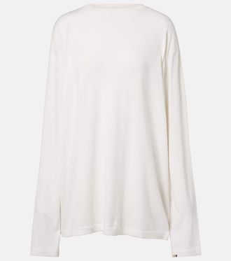 Extreme Cashmere N&deg;452 Rock cotton and cashmere top