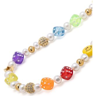 Nialaya Pair of Dice Necklace in Multi-Color at Nordstrom