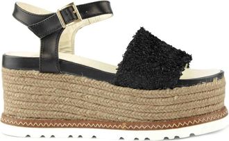 Espadrilles Wedges - Dames - Sleehakken - Zwart - 39 EU - Schoenen