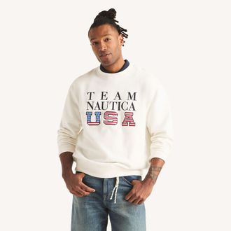 Nautica Mens Team Usa Crewneck Sweatshirt