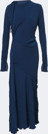 Victoria Beckham Asymmetric pliss&eacute; midi dress
