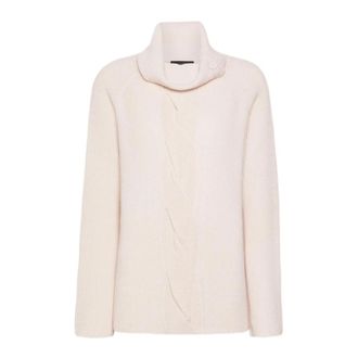 Elena Miro Dames, Truien, Beige, Maat: XS Wol