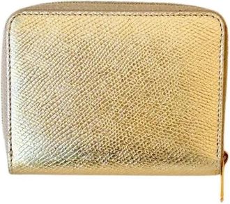 Celine Pre-owned Portemonnee met rits - Dames - Vintage Accessoires - Geel - ONE Size - Leer - Vintage