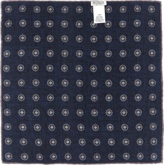 Brunello Cucinelli Silk Medaglione Pocket Square - Multicolor