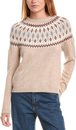Sofiacashmere Fairisle Crewneck Wool & Cashmere-Blend Sweater
