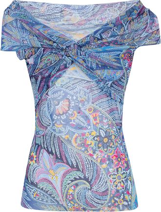 Etro WomenS Straight Neck Top