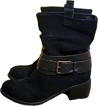Kenneth Cole Womens Curve Ball Heeled Boots In Black