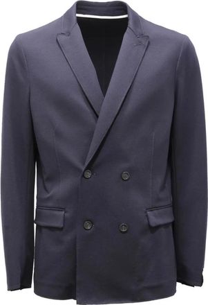 Paolo Pecora Heren, Jassen, Blauw, Maat: XL Viscose