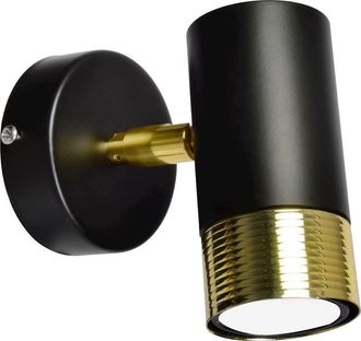Milagro Milagro Dani Mlp6237 L&aacute;mpara De Pared Negra Y Dorada Dise&ntilde;o