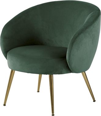 Maisons du monde Sillón de terciopelo verde bosque