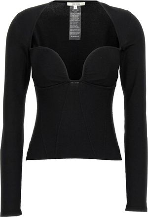 Nensi Dojaka Bustier Top - Dames - Longsleeves - Zwart - M - Tops