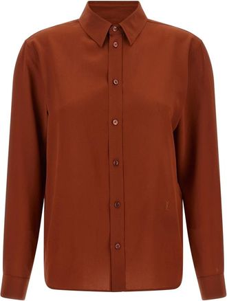 Saint Laurent Shirts - Dames - Overhemden - Oranje - S - Overhemden