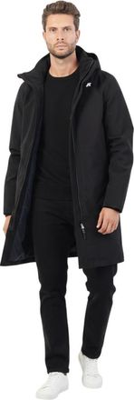 K-Way Black Hooded Parka Jacket