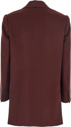Max Mara Womens Bordeaux Single-Breasted Wool Jacket Blazers