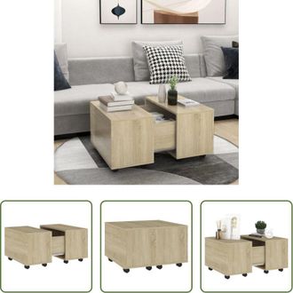 vidaXL Tavolo da salotto - Tavolino da Salotto Rovere Sonoma 60x60x38 cm Legno Multistrato