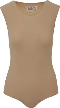 Maison Margiela Naadloze Bodysuit Naakt Topwear - Dames - Bodies - Beige - XS - Tops