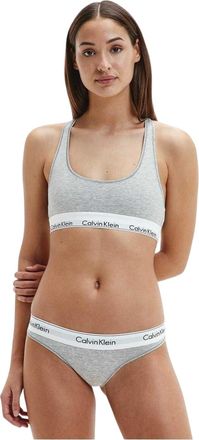Calvin Klein Lichtgewicht, moderne slipjes van katoenmix voor dames (Grijs)