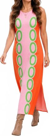 Jade Yoga The Palm Springs Pop Midi Dress In Red