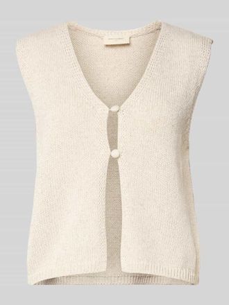 Freequent Strickweste mit Knopfverschluss Modell Grscaliva in Beige, Gr&ouml;&szlig;e XXL