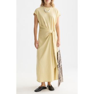 Scotch & Soda Relaxed Linen Blend Maxi Dress in Parsnip at Nordstrom, Size 10 Us
