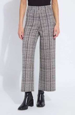 Lyss&eacute; Erin Hi Waist Ankle Wide Leg Pants In Lush Tweed Texture