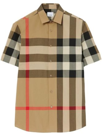 Burberry Beige Check Motif Shirt