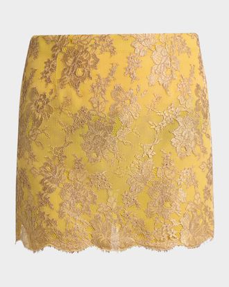 Saint Laurent Lace Mini Skirt