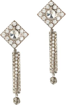 Alessandra Rich Kristal Druppel Oorbellen - Dames - Oorbellen - Grijs - ONE Size - Accessoires