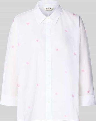 Only Relaxed Fit Hemdbluse aus reiner Baumwolle Modell NEW LINA GRACE in Weiss, Gr&ouml;&szlig;e XL